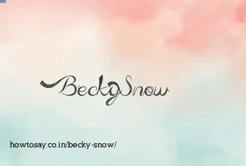Becky Snow