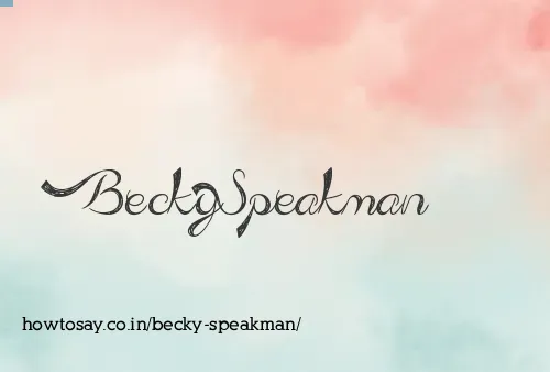Becky Speakman