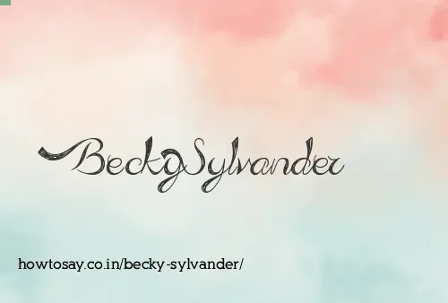 Becky Sylvander
