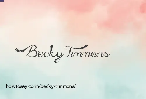 Becky Timmons