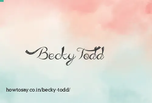 Becky Todd