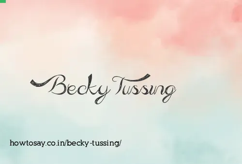 Becky Tussing