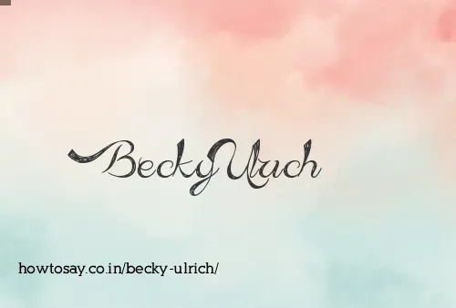 Becky Ulrich