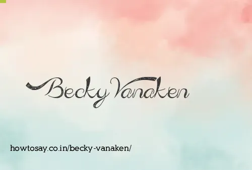 Becky Vanaken