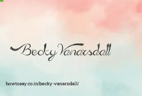 Becky Vanarsdall