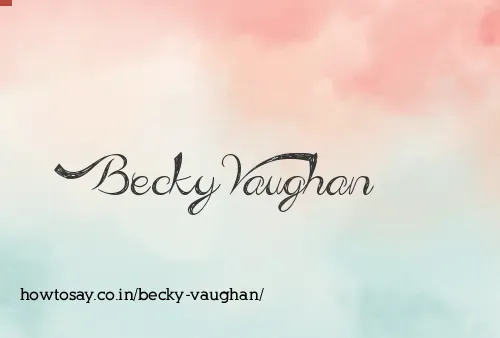 Becky Vaughan