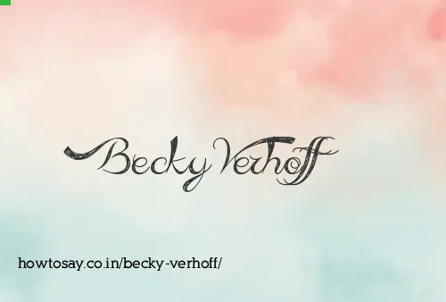 Becky Verhoff