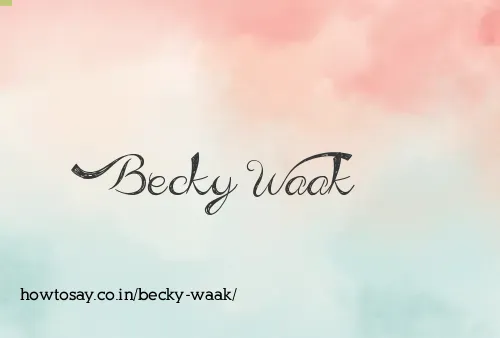 Becky Waak