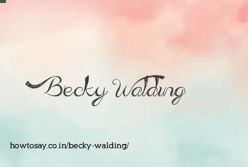 Becky Walding