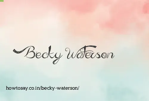 Becky Waterson