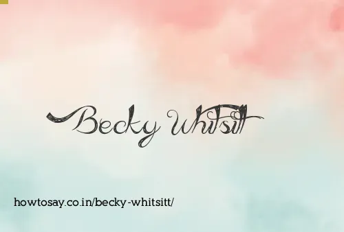 Becky Whitsitt