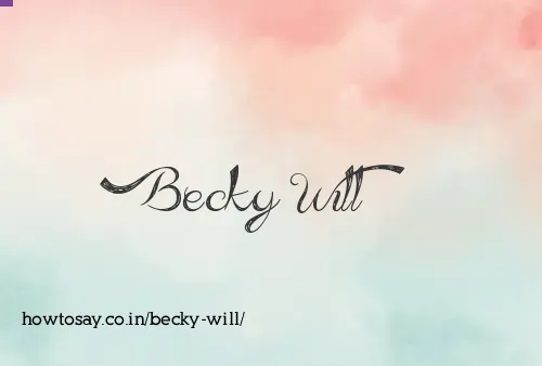 Becky Will