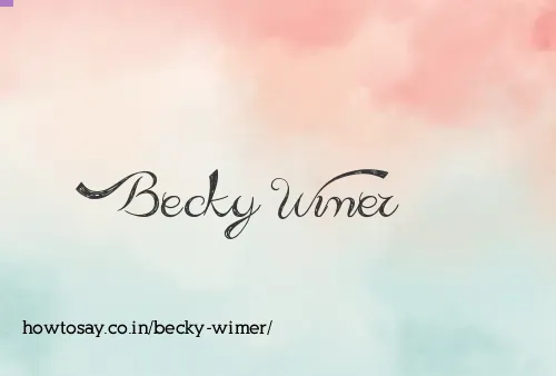 Becky Wimer
