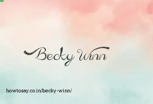 Becky Winn