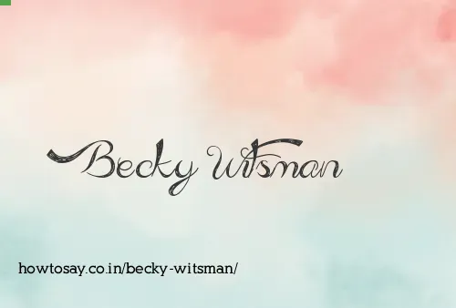 Becky Witsman