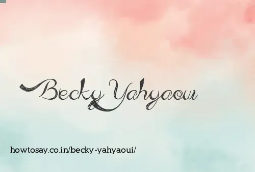 Becky Yahyaoui