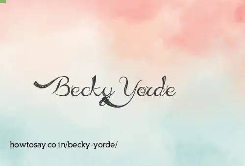 Becky Yorde