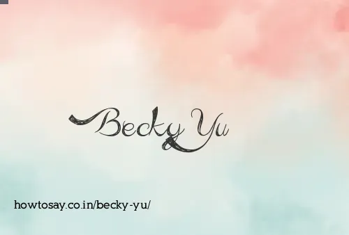 Becky Yu