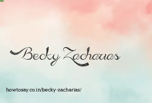 Becky Zacharias