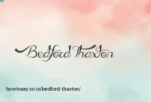 Bedford Thaxton