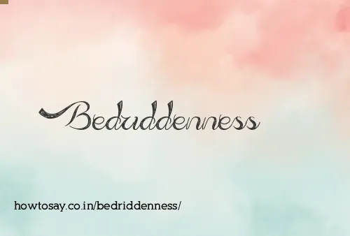 Bedriddenness