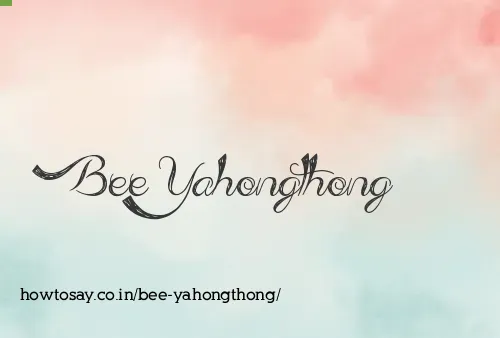 Bee Yahongthong