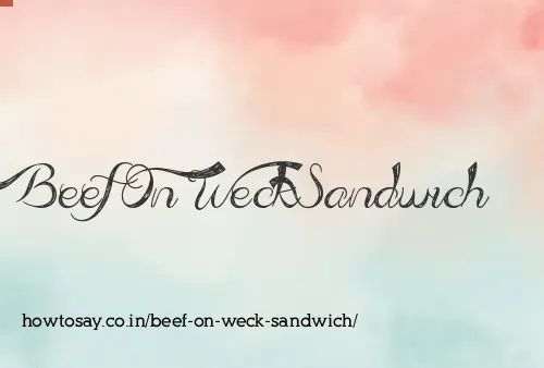 Beef On Weck Sandwich