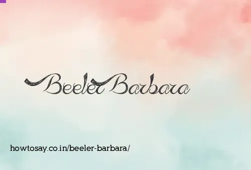 Beeler Barbara