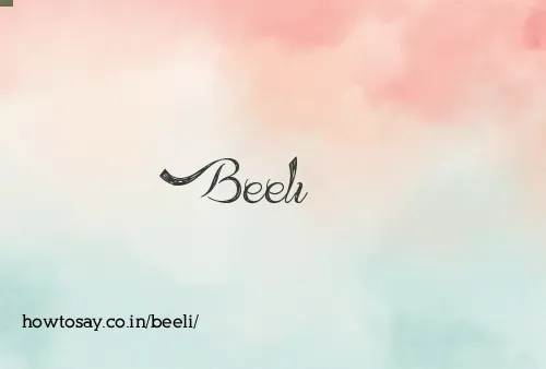 Beeli