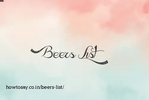 Beers List