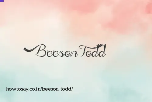 Beeson Todd