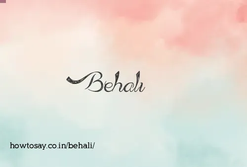 Behali