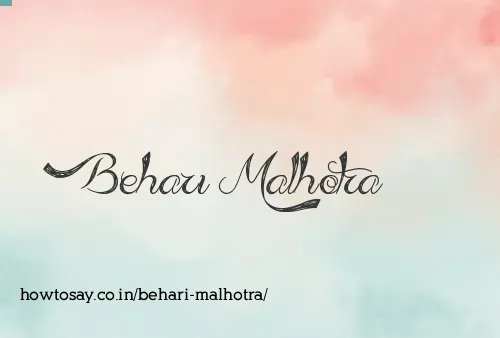 Behari Malhotra