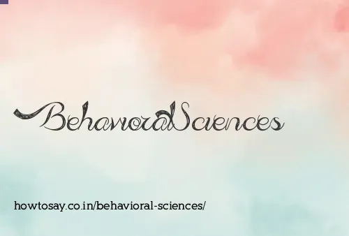 Behavioral Sciences