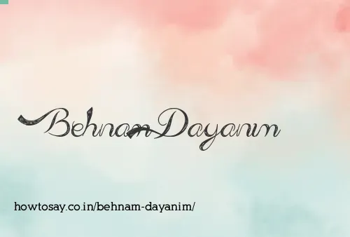Behnam Dayanim