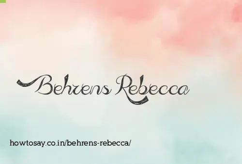 Behrens Rebecca