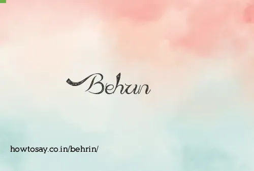 Behrin