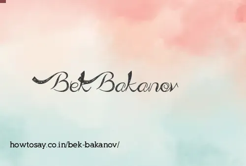 Bek Bakanov