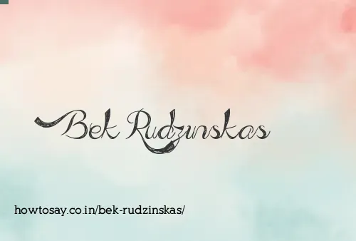Bek Rudzinskas