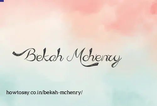 Bekah Mchenry