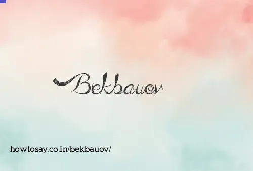 Bekbauov