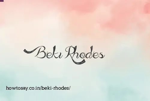 Beki Rhodes