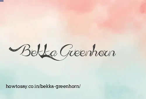 Bekka Greenhorn