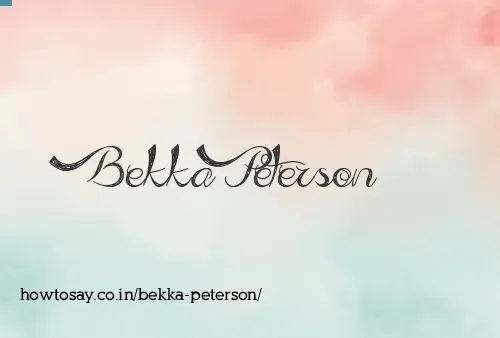 Bekka Peterson