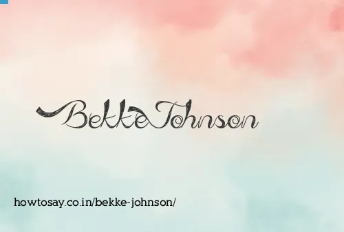 Bekke Johnson