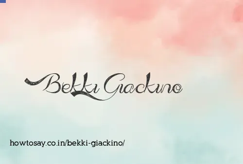 Bekki Giackino