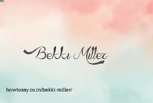 Bekki Miller