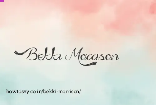 Bekki Morrison