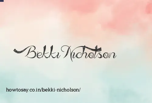 Bekki Nicholson