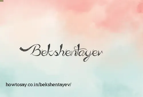Bekshentayev